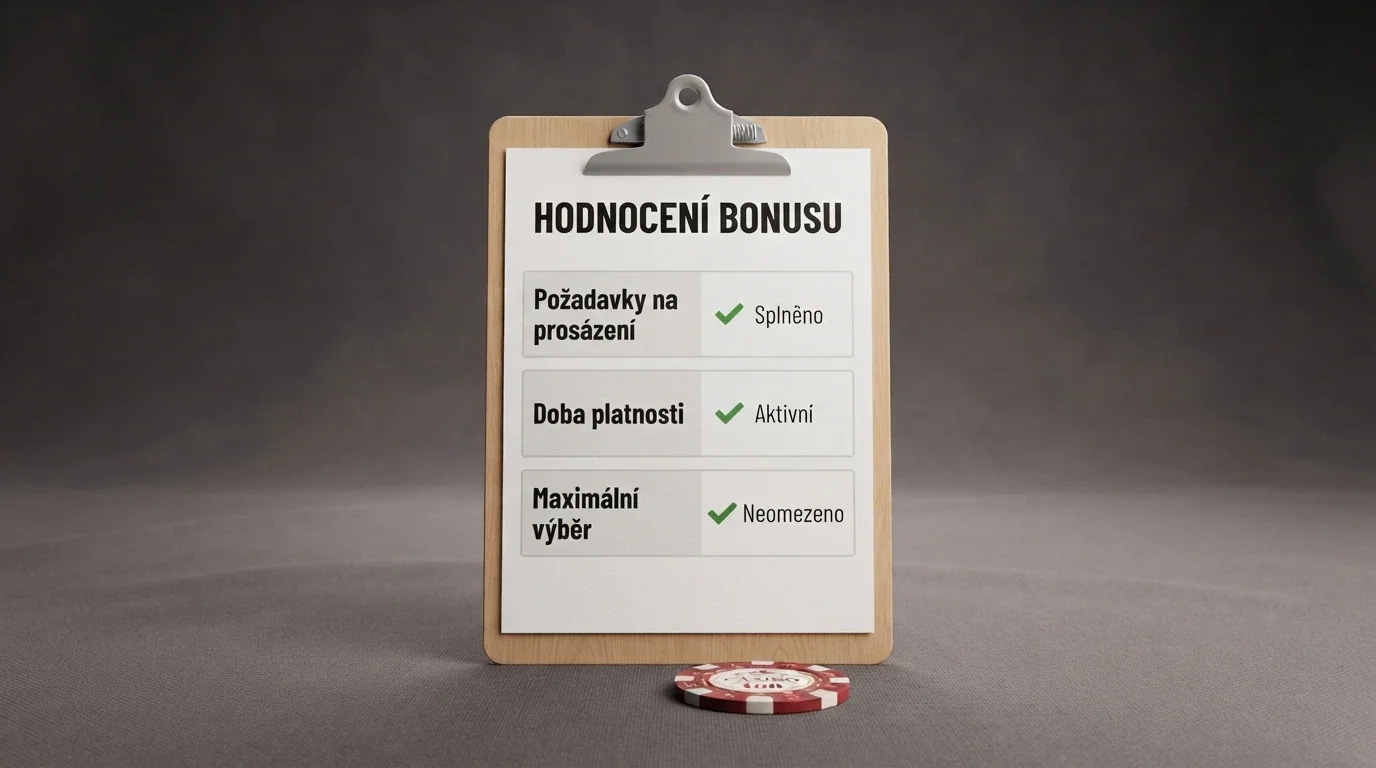 Základní hodnoticí kritéria vypsaná na přehledové kartě — protočení, platnost, max. výběr