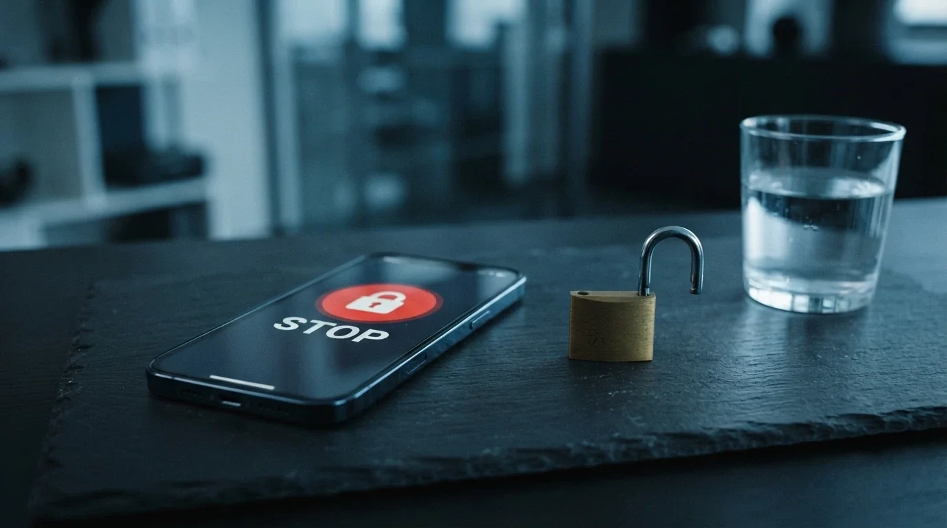 Tlačítko Panic Button na obrazovce herního prostředí vedle ikony visacího zámku