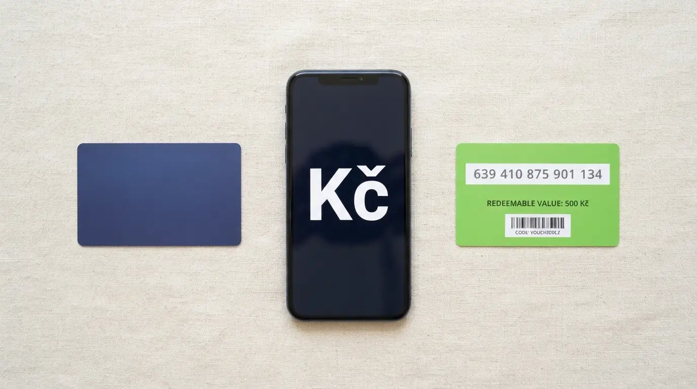 Přehled platebních metod — karta, mobil s e-wallet, Paysafecard voucher — se symbolem rychlosti