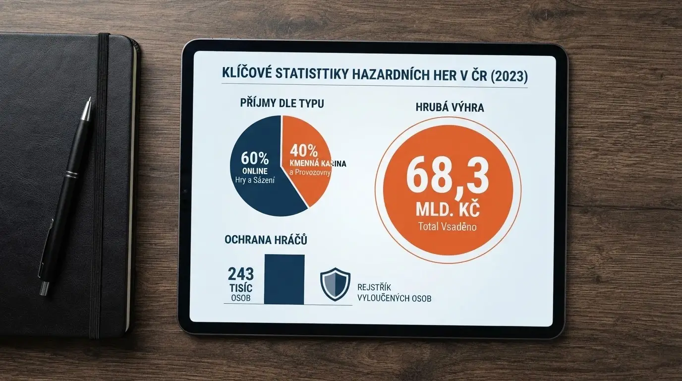 Infografika s čísly o problémovém hraní v ČR a kontakty na linky pomoci